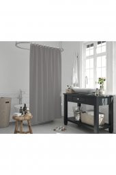 gri banyo perdesi 180x200cm duş perdesi thumbnail 1