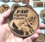 F16 FIGHTING FALCON Deri PEÇ - Arma - Askeri Patch thumbnail 2