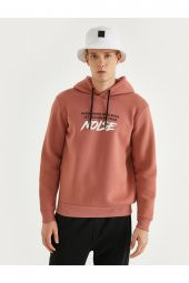 Erkek Pembe Baskılı Oversize Sweatshirt thumbnail 3