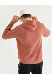 Erkek Pembe Baskılı Oversize Sweatshirt thumbnail 4