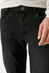 Erkek Siyah Jeans 1KAM43157YD thumbnail 5