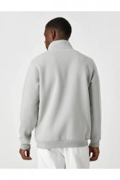 Erkek Sweatshirt Gri 3wam70064mk thumbnail 4