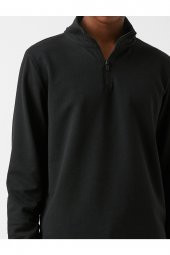 Fermuarlı Dik Yaka Sweatshirt thumbnail 5