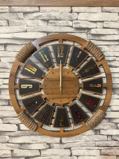 Lavintadesign Dekoratif Ahşap Halatlı Duvar Saati 40 cm thumbnail 4