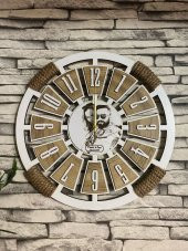 Adapromosyon Dekoratif Ahşap Duvar Saati 40 cm thumbnail 1