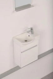 LATTİNA Banyo Dolabı Beyaz MDF Mini 45 cm thumbnail 2