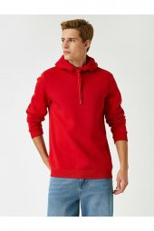 Basic Kapşonlu Sweatshirt thumbnail 3