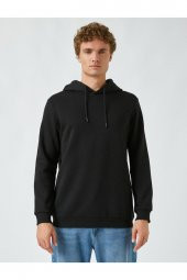 Basic Kapşonlu Sweatshirt thumbnail 4