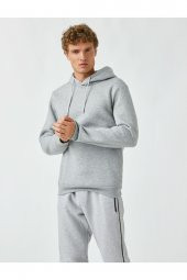 Basic Kapşonlu Sweatshirt thumbnail 5