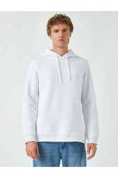 Basic Kapşonlu Sweatshirt thumbnail 8