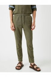 Tapered Fit Gabardin Pantolon thumbnail 6