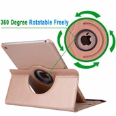 Apple iPad 10.2'' 8. Nesil (A2270-A2428-A2429-A2430) Deri Kapaklı 360 Kılıf Mor thumbnail 4
