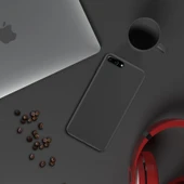 Apple iPhone 7 Plus İnce Mat Silikon Kılıf Siyah thumbnail 3