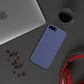 Apple iPhone 7 Plus İnce Mat Silikon Kılıf Lacivert thumbnail 3