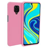 Xiaomi Redmi Note 9 Pro Max İnce Mat Silikon Kılıf Pembe thumbnail 1