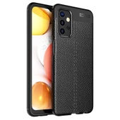 Samsung Galaxy A32 Deri Görünümlü Silikon Siyah thumbnail 1
