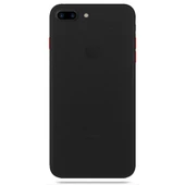 Apple iPhone 7 Plus Transparent Slim Case Siyah thumbnail 1