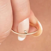 14k Altın Minimal Dal Yüzük thumbnail 6