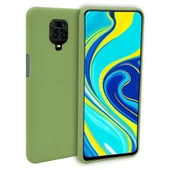 Xiaomi Redmi Note 9 Pro İnce Mat Silikon Kılıf Yeşil thumbnail 1