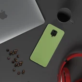 Xiaomi Redmi Note 9 Pro İnce Mat Silikon Kılıf Yeşil thumbnail 3