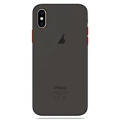 Apple iPhone XS Transparent Slim Case Siyah thumbnail 1