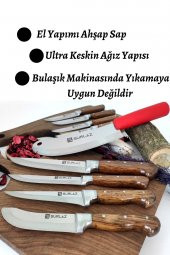 SürLaz 9 Parça Bıçak Seti Handmade Reds thumbnail 2