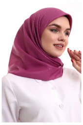 Kofra Desenli Baş Örtü - Fuşya thumbnail 3