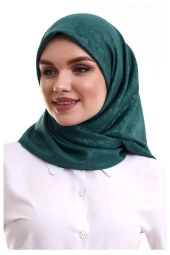 Kofra Desenli Baş Örtü - Yeşil thumbnail 2