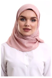 Kofra Desenli Baş Örtü - Pembe thumbnail 1