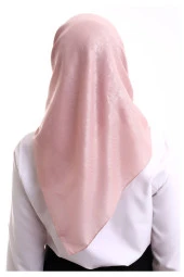 Kofra Desenli Baş Örtü - Pembe thumbnail 6