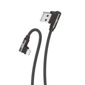 Linktech K593 Safe iPh Lightning 90 Derece Data/Şarj Kablosu 3A 1.5mt thumbnail 5