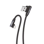 Linktech K593 Safe iPh Lightning 90 Derece Data/Şarj Kablosu 3A 1.5mt thumbnail 3