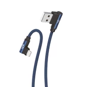 Linktech K593 Safe iPh Lightning 90 Derece Data/Şarj Kablosu 3A 1.5mt thumbnail 4