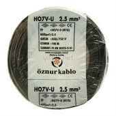 Öznur NYA 2,5 Mm Kablo Siyah 100 Metre thumbnail 2