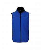 Softshell Yelek Saks Mavi - Slim Fit thumbnail 1