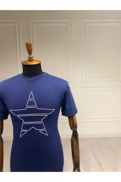 Interview O Yaka Yıldız Desen Basic Lacivert T-shirt thumbnail 1