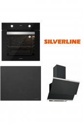 Silverline Siyah Ankastre Set BO6502B02 - VC5428B01 - 3420 Classy 60 Cm thumbnail 1