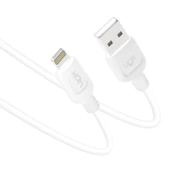 Linktech K449 USB-A  to Lightning Şarj Kablosu 1mt 2.4A Beyaz thumbnail 1