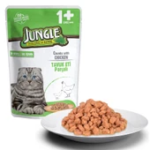 Jungle Pouch Tavuklu Kedi Konserve 100 gr thumbnail 3