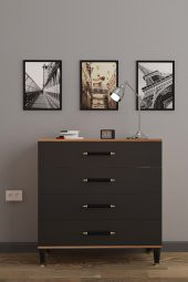 Wood House Melodi Şifonyer Antrasit thumbnail 1