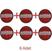 HAMBURGER TİP LEDLİ STOP LAMBA 24 VOLT 4 MODLU 6 ADET thumbnail 1