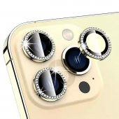BİNANO IPHONE 14 PRO/14 PRO MAX TAŞLI GOLD KAMERA thumbnail 1