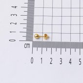 14 Ayar Altın Top Küpe 5 mm. thumbnail 7