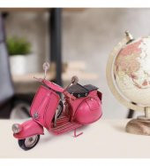 Dekoratif Metal Pembe Scooter thumbnail 1