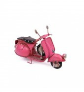 Dekoratif Metal Pembe Scooter thumbnail 3