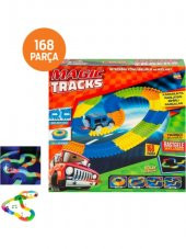 Magic Tracks Hareketli Raylar 168 Parça Oyuncak Araba Setleri thumbnail 3