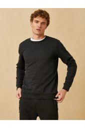Basic Sweatshirt Pamuklu thumbnail 2