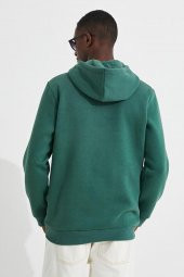 KOTON Erkek Basic Kapşonlu Sweatshirt 3wam70050mk thumbnail 4