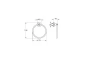 Vitra Base 100 Halka Havluluk Krom A44115 thumbnail 2