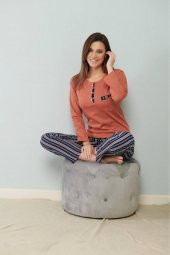 BLUES MODA Fapi Pamuklu Pijama Takımı thumbnail 4